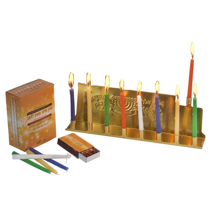 התמונה הראשית של חנוכייה בייסיק ונרות - דגמים שונים
