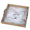 מגש עץ ריבוע הגשה - join us 