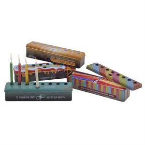 חנו-קיט סט חנוכיה מעוצב עם נרות וחבק ייחודי