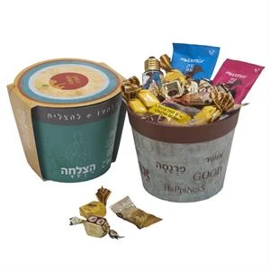 בית עציץ חברתי במילוי מתוקים לפורים